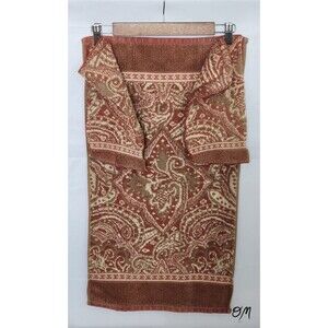 Vintage Springmaid 100% Cotton Rust Cream Brown 2 Washcloths & Hand Towel